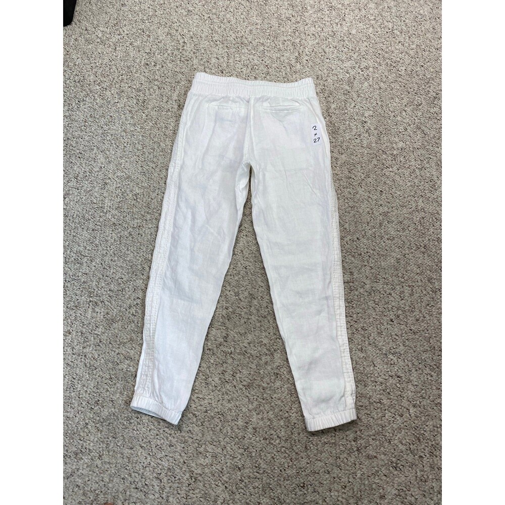 ATHLETA Cabo 100% Linen Joggers Calla White Size 2 NWOT - Picture 5 of 11